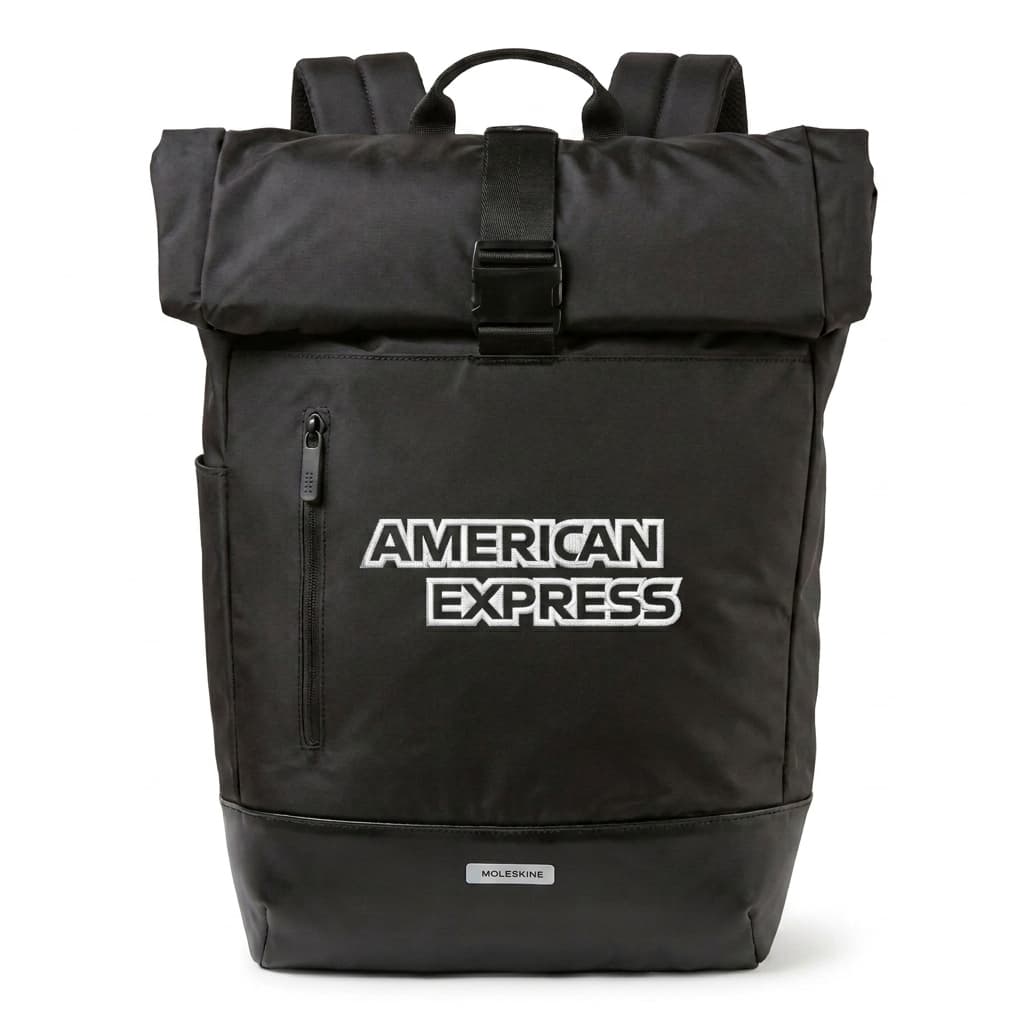 Moleskine Metro Rolltop Backpack - Black