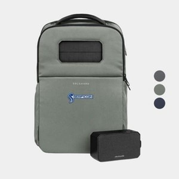 Solgaard® Recycled Lifepack Backpack w/ Solarbank Boombox